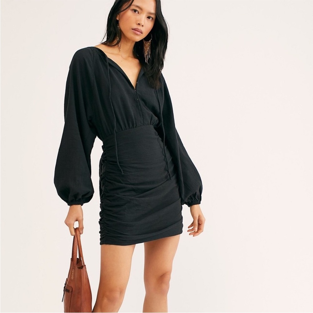 Free People Rouched Pink Dress XS - Picture 6 of 6